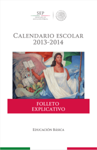 FOLLETO EXPLICATIVO CALENDARIO ESCOLAR 2013-2014