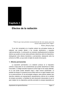 Capítulo 3 Efectos de la radiación