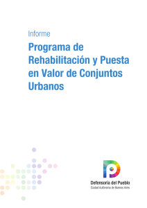 Programa de rehabilitacion y puesta en valor de conjuntos urbanos