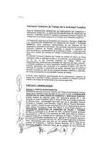 Convenio Colectivo de Trabajo de la Actividad Turística