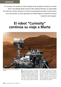 El robot “Curiosity” continúa su viaje a Marte