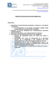 protocolizacion de documentos - Notaria 96 del Estado de México