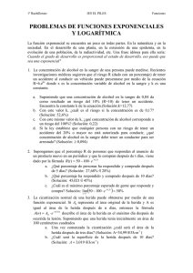 problemas de funciones exponenciales y logarítmica