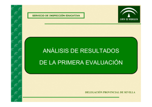 análisis de resultados de la primera evaluación (sevilla)