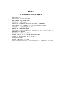 ANEXO 41 OPERACIONES ACTIVAS DE CRÉDITO