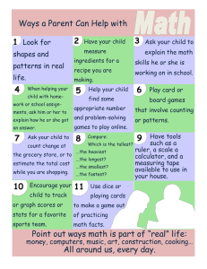 Ways a Parent Can Help with Point out ways math is part of “real” life