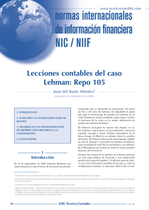 Lecciones contables del caso Lehman: Repo 105