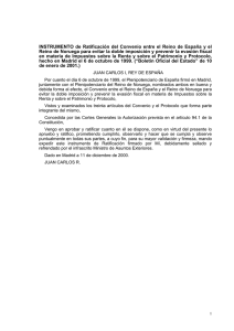 Convenio para evitar la doble imposición y prevenir la evasión fiscal