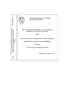 Plan de cuidados de enfermería para la prevención y tratamiento de