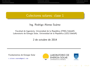Colectores solares: clase 1