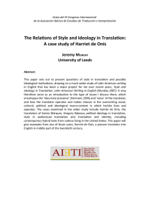 The Relations of Style and Ideology in Translation: A case