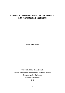 COMERCIO INTERNACIONAL EN COLOMBIA Y LAS NORMAS