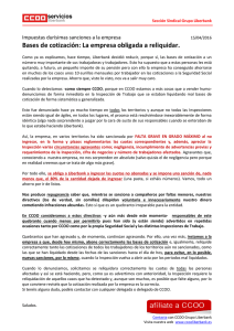 Bases de cotización: La empresa obligada a reliquidar.