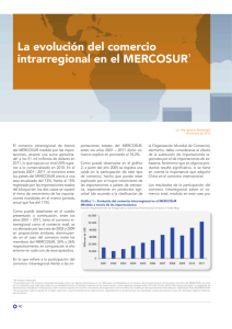 La evolución del comercio intrarregional en el Mercosur