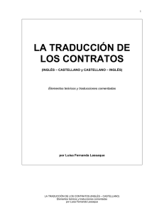 La traducción de los contratos (inglés – castellano