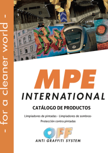 catálogo de productos - MPE International AB