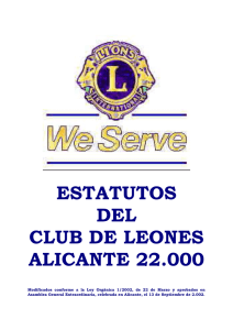 Estatutos del Club - Lions Club Alicante 22000