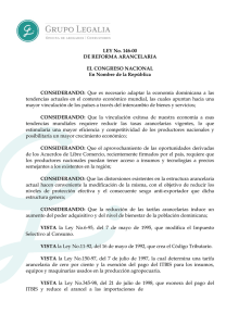 Ley No. 0146-2000 sobre Reforma Arancelaria