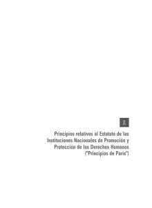 Principios relativos al Estatuto de las Instituciones Nacionales de