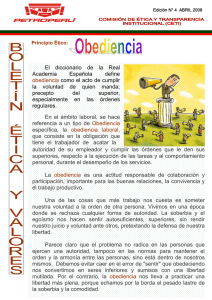 El diccionario de la Real Academia Española define obediencia