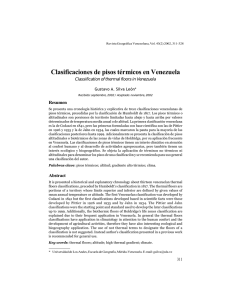 Clasificaciones de pisos térmicos en Venezuela