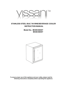STAINLESS STEEL BUILT-IN WINE/BEVERAGE