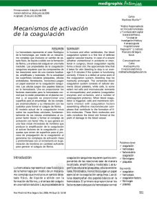 Mecanismos de activación de la coagulación