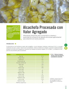 Alcachofa Procesada con Valor Agregado