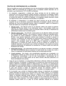 Continuity of Care Policy (Spanish)