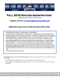 Fall 2016 Soccer registration!