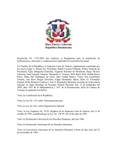Resolución No. 1732-2005 - Observatorio Judicial Dominicano