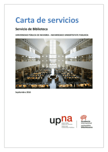 Carta de servicios - Servicio de biblioteca
