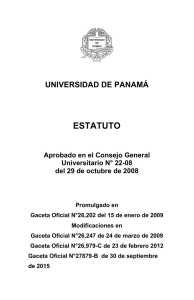 Estatuto Universitario - Universidad de Panamá
