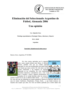 Eliminacion del Seleccionado Argentino de Futbol Alemania 2006