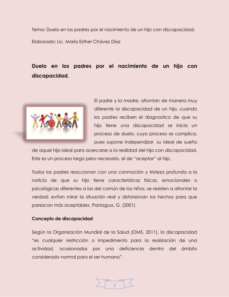 Duelo En Los Padres Por El Nacimiento De Un Hijo Con Discapacidad