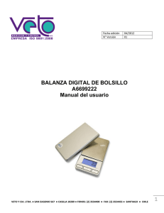 BALANZA DIGITAL DE BOLSILLO A6699222 Manual del usuario