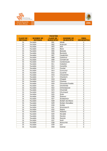 YUCATÁN CLAVE DE ENTIDAD NOMBRE DE ENTIDAD CLAVE