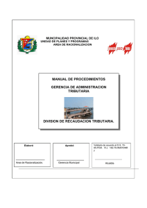 Manual de Procedimientos - Gerencia de Administración Tributaria