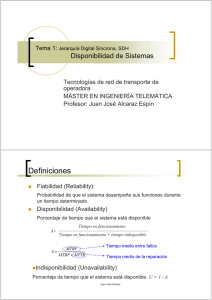 Disponibilidad de Sistemas - Grupo de Ingeniería Telemática
