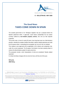 taxes come down in spain