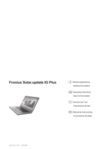BA Fronius Solar.update IG Plus. PDF