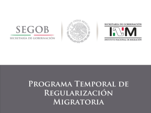 Programa Temporal de Regularización Migratoria