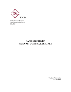 CASO SG COWEN NUEVAS CONTRATACIONES