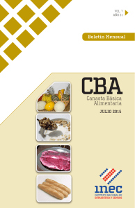 Canasta Básica Alimentaria (CBA)