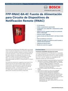 FPP‑RNAC‑8A‑4C Fuente de Alimentación para Circuito de