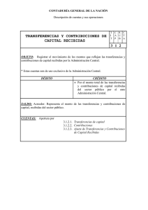 TRANSFERENCIAS Y CONTRIBUCIONES DE CAPITAL RECIBIDAS