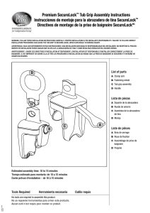 Premium SecureLock™ Tub Grip Assembly Instructions