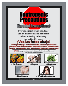 Neutropenic Precautions