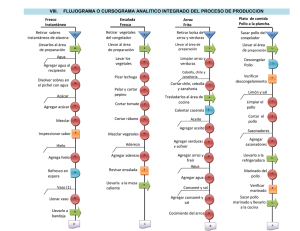 viii. flujograma o cursograma analitico integrado del