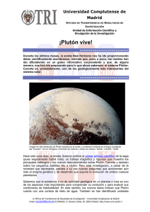 ¡Plutón vive! - Universidad Complutense de Madrid
